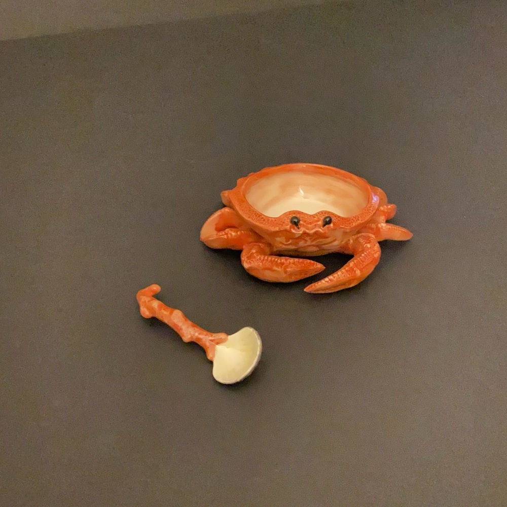 Fitz and Floyd Crab Butter Bowl with Spoon